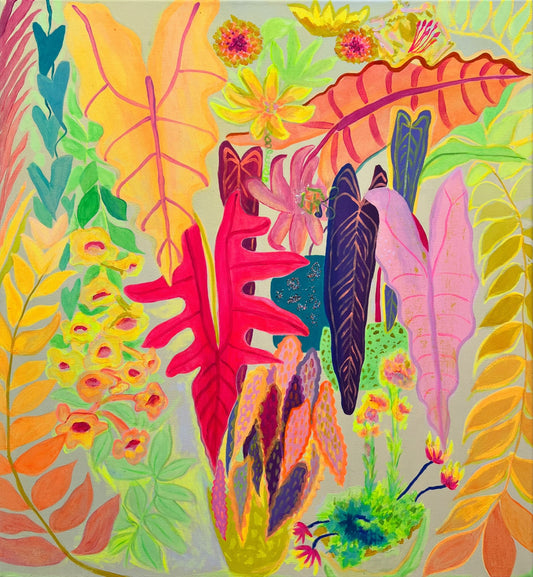 Colorful paper print titled "All Of My Favourites" by Kathryn Sillince Artist, featuring vibrant abstract art on textured paper.
