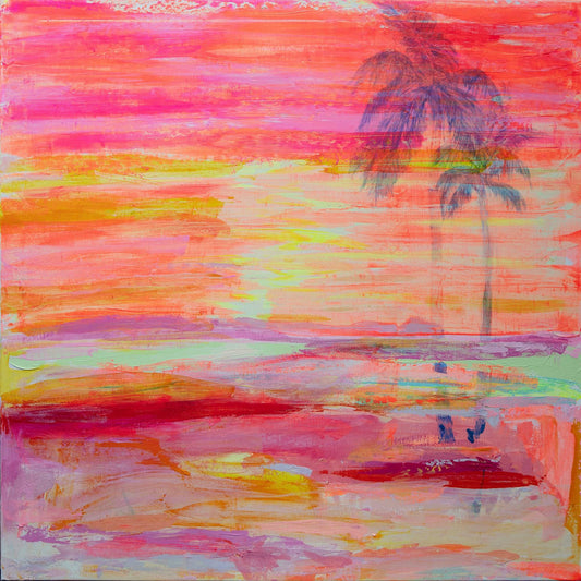 'Fleeting Sunglow' 90cm x 90cm - Kathryn Sillince Artist