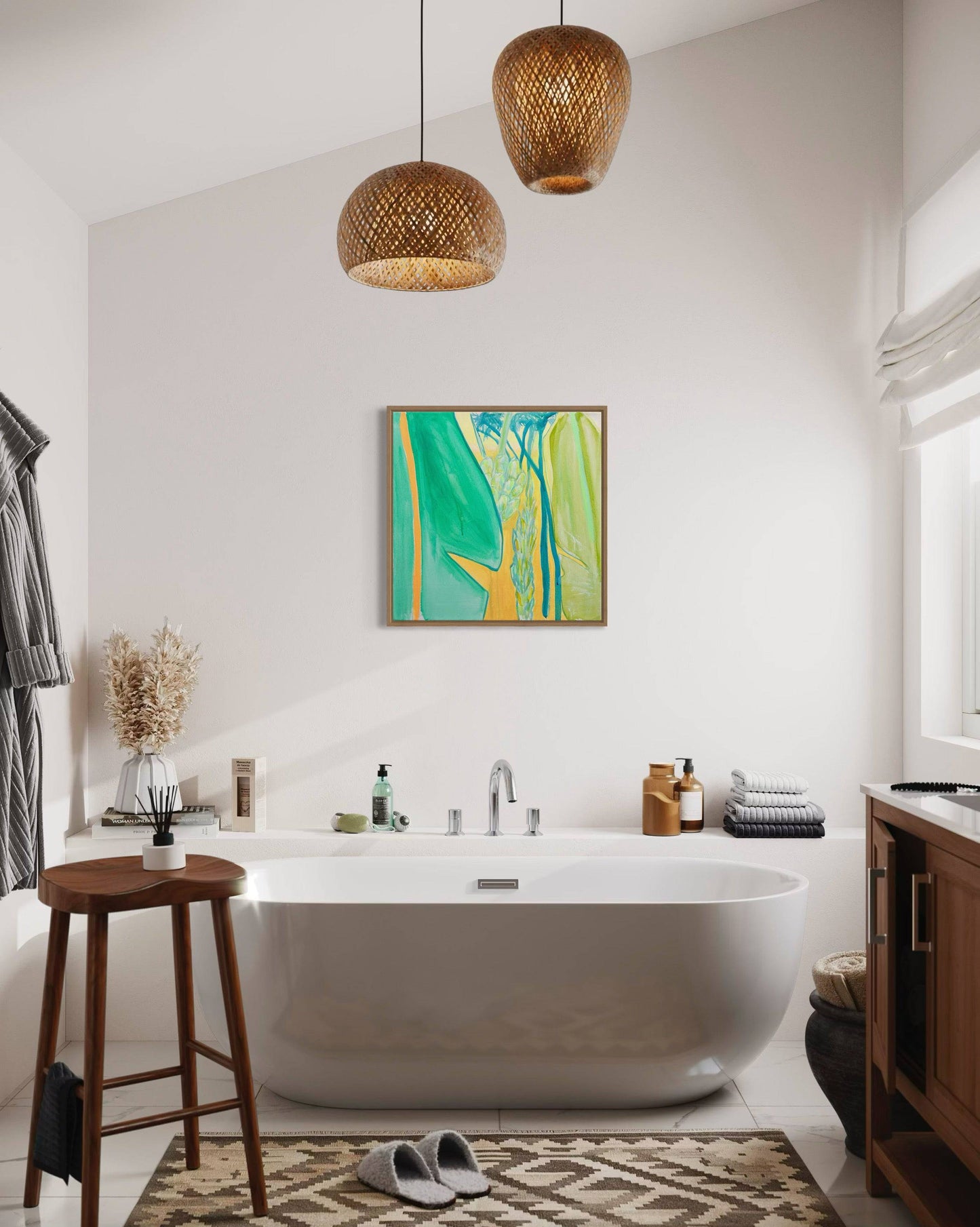 'Green Bananas Study' 51cm x 51cm - Kathryn Sillince Artist