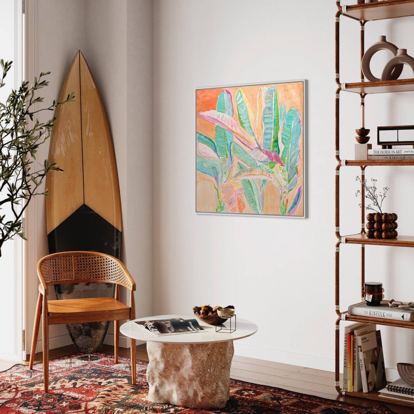 'Banana Leaves Study' 90cm x 90cm - Kathryn Sillince Artist