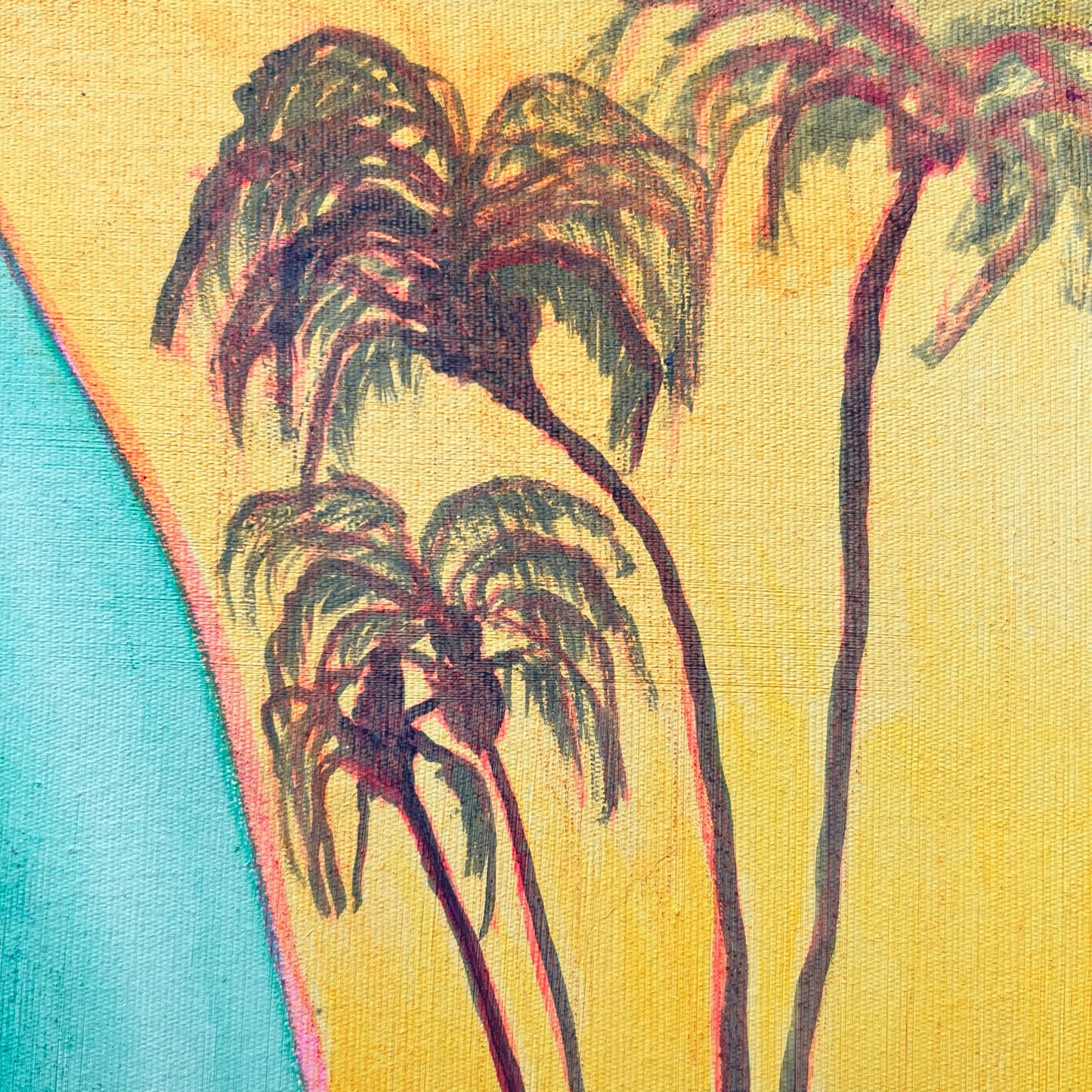 'Musa Velutina at Sunset' 51cm x 51cm - Kathryn Sillince Artist