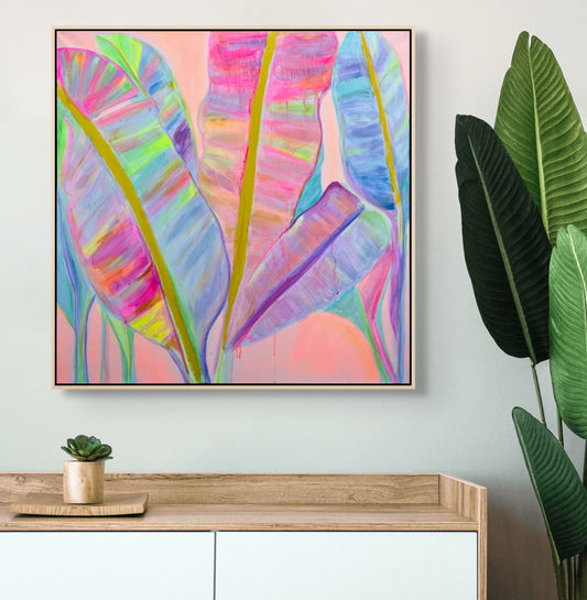 ‘Rainbow Palm Leaves II' Print - Kathryn Sillince Artist