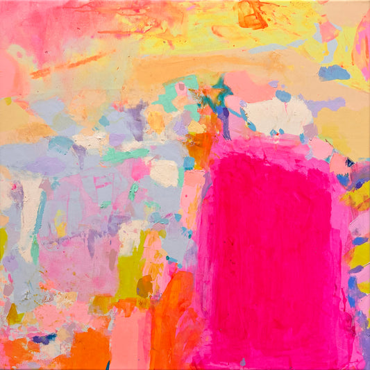 'Into The Pink ' 81.5cm x 81.5cm - Kathryn Sillince Artist