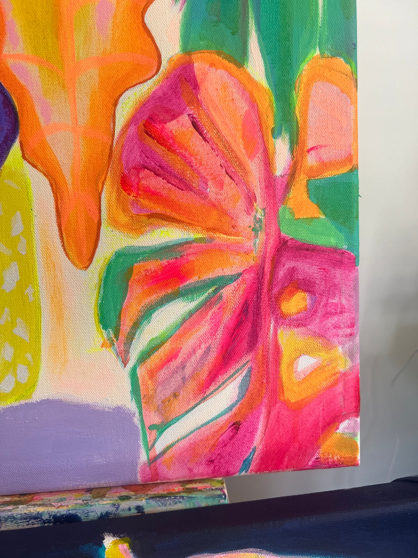 'Alocasia Revelation’ 82cm x 82cm - Kathryn Sillince Artist