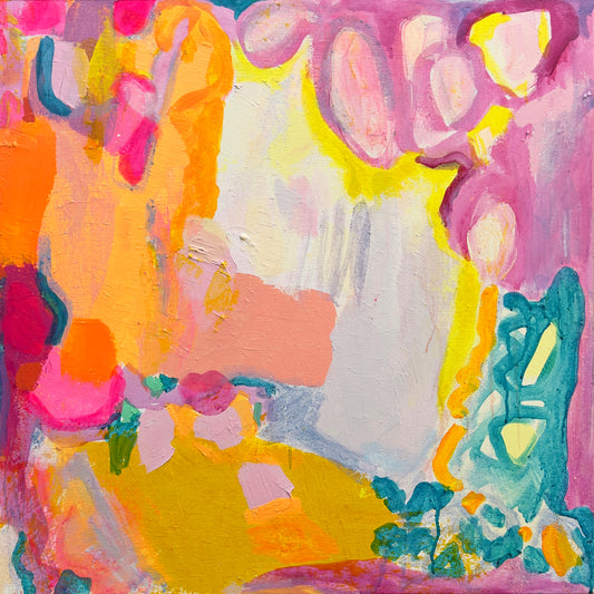 'Fasten Your Seatbelts' 70cm x 70cm - Kathryn Sillince Artist