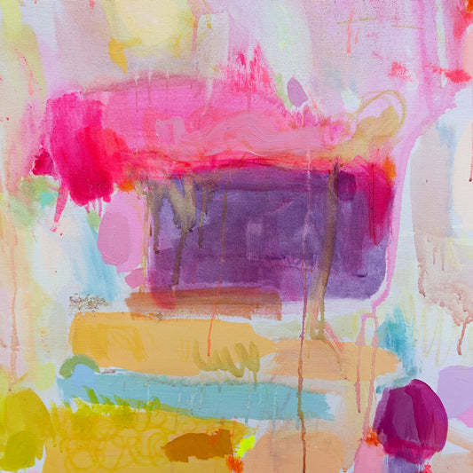 'Good Vibes Only' 122cm x 122cm - Kathryn Sillince Artist