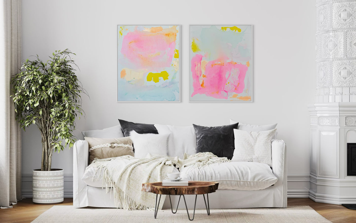 ‘Inner Glow’ duo 67cm x 88cm - Kathryn Sillince Artist