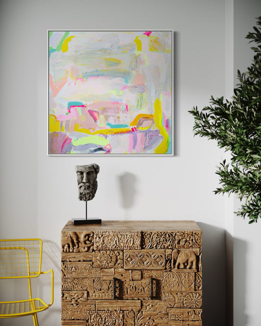 'Let's Stay Here' 76cm x 76cm - Kathryn Sillince Artist