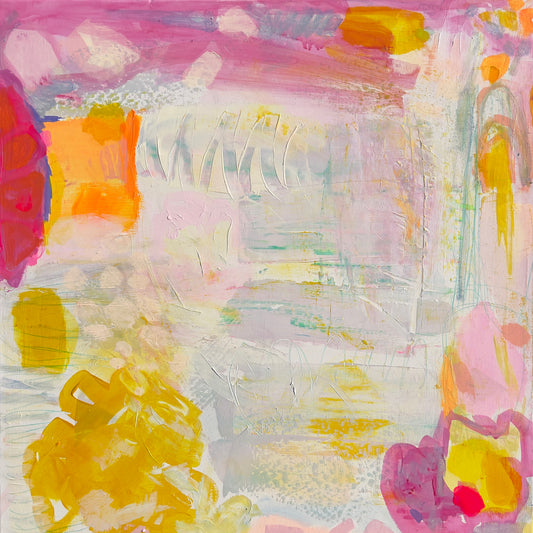 'Like Jell-O On Springs' 71cm x 71cm - Kathryn Sillince Artist