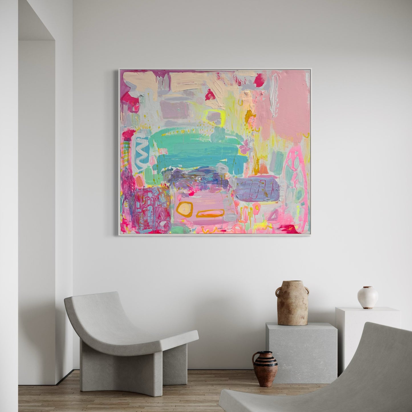 'Render Me Happy' 153cm x 132cm - Kathryn Sillince Artist