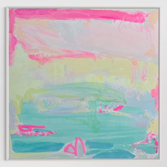 'Seafoam In Slow Motion' 90cm x 90cm - Kathryn Sillince Artist