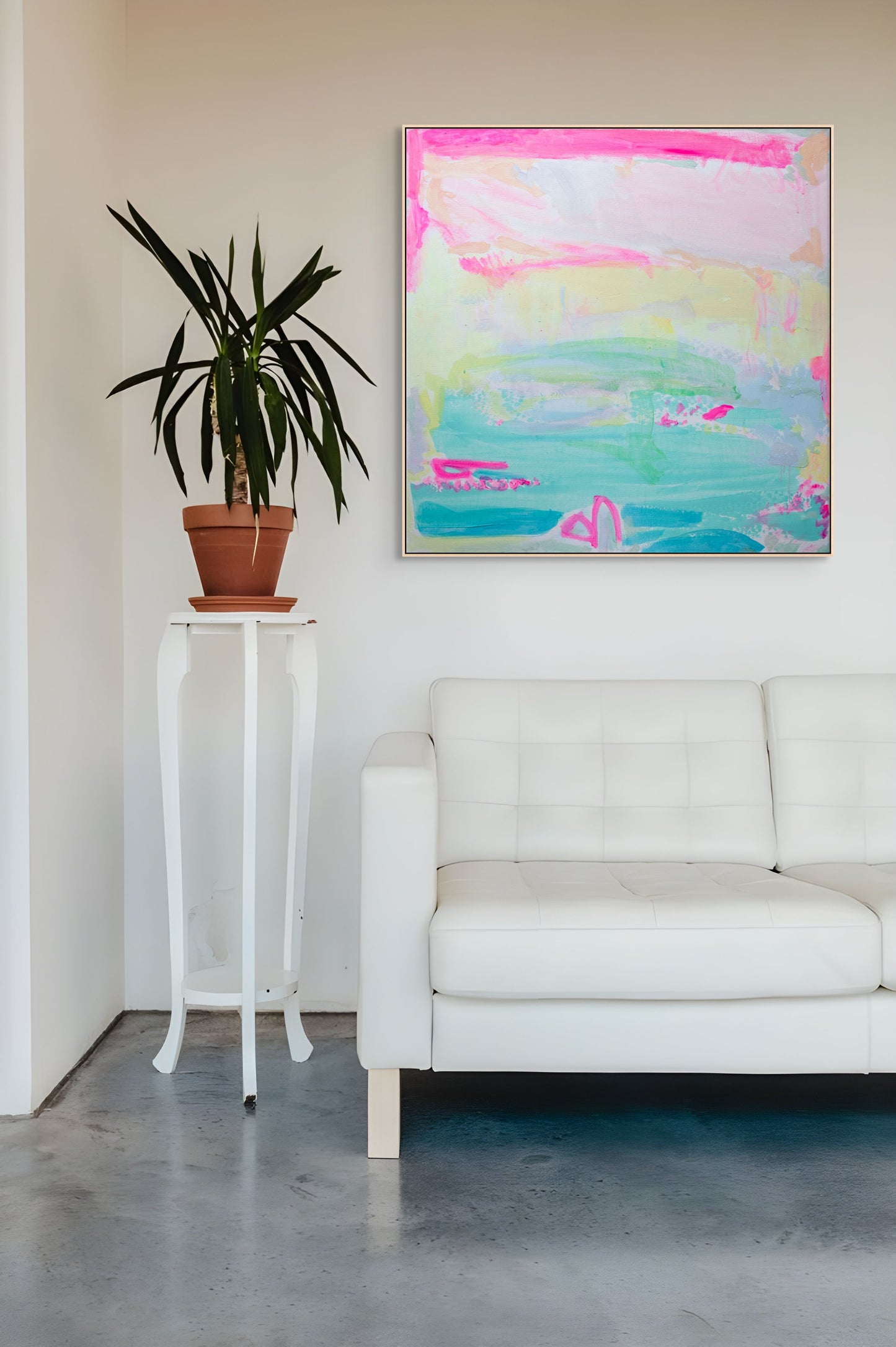 'Seafoam In Slow Motion' 90cm x 90cm - Kathryn Sillince Artist