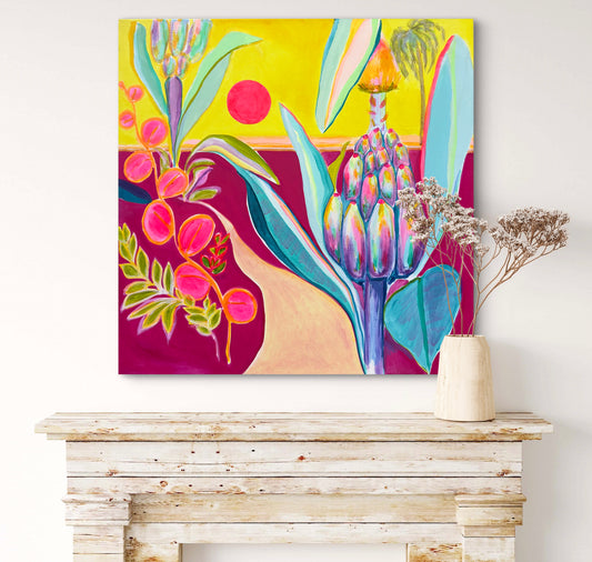 'The Path Into Summer' 76.5cm x 76.5cm - Kathryn Sillince Artist