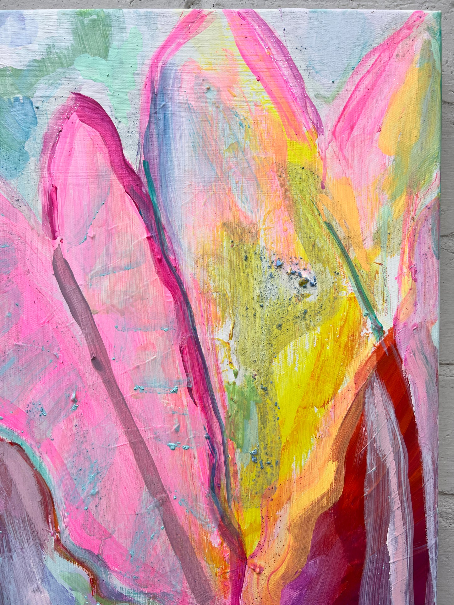 'Two Alocasia Leaves' 32.5cm x 43cm - Kathryn Sillince Artist