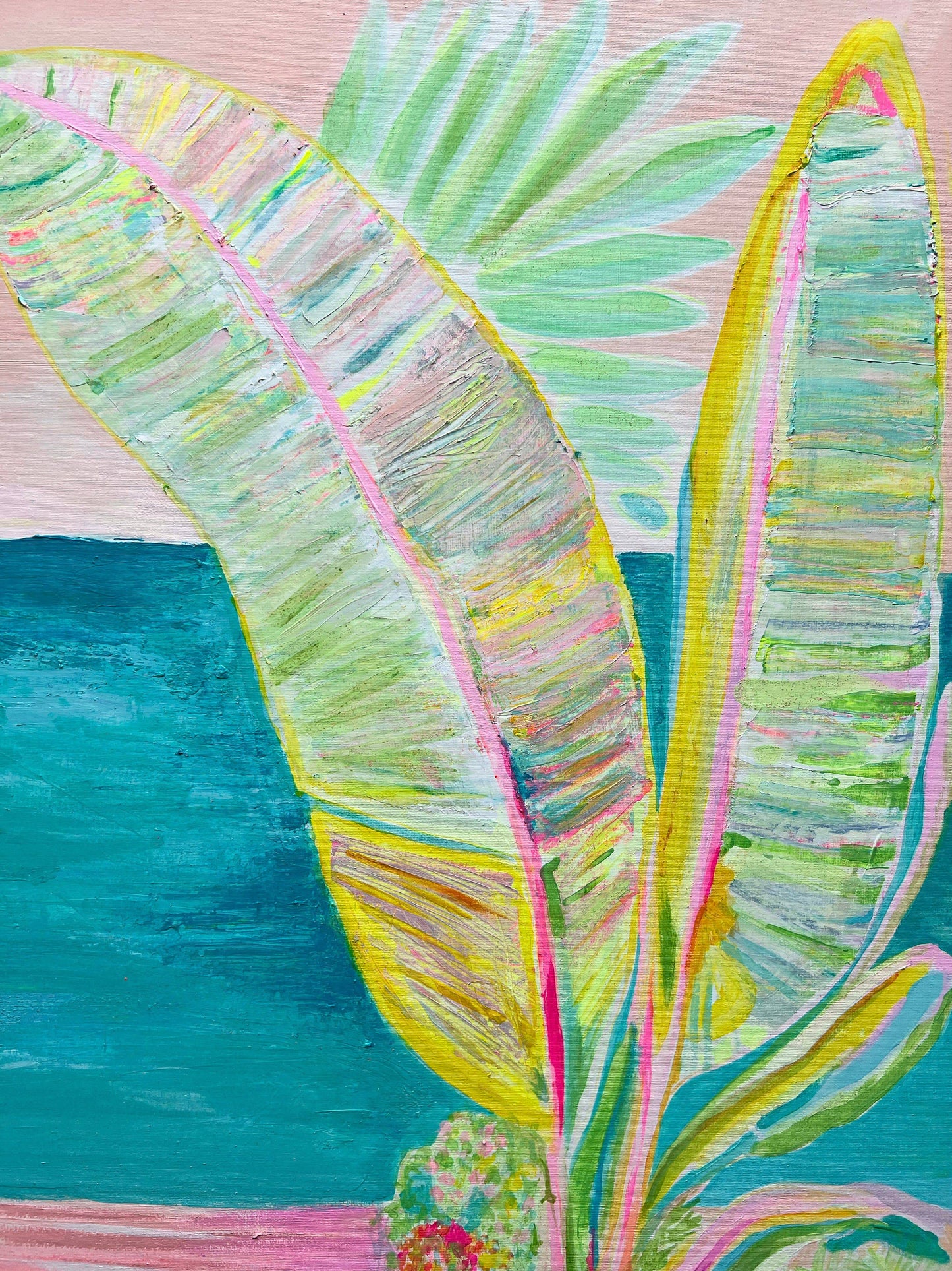 'Vacation Anticipation' 90cm x 90cm - Kathryn Sillince Artist