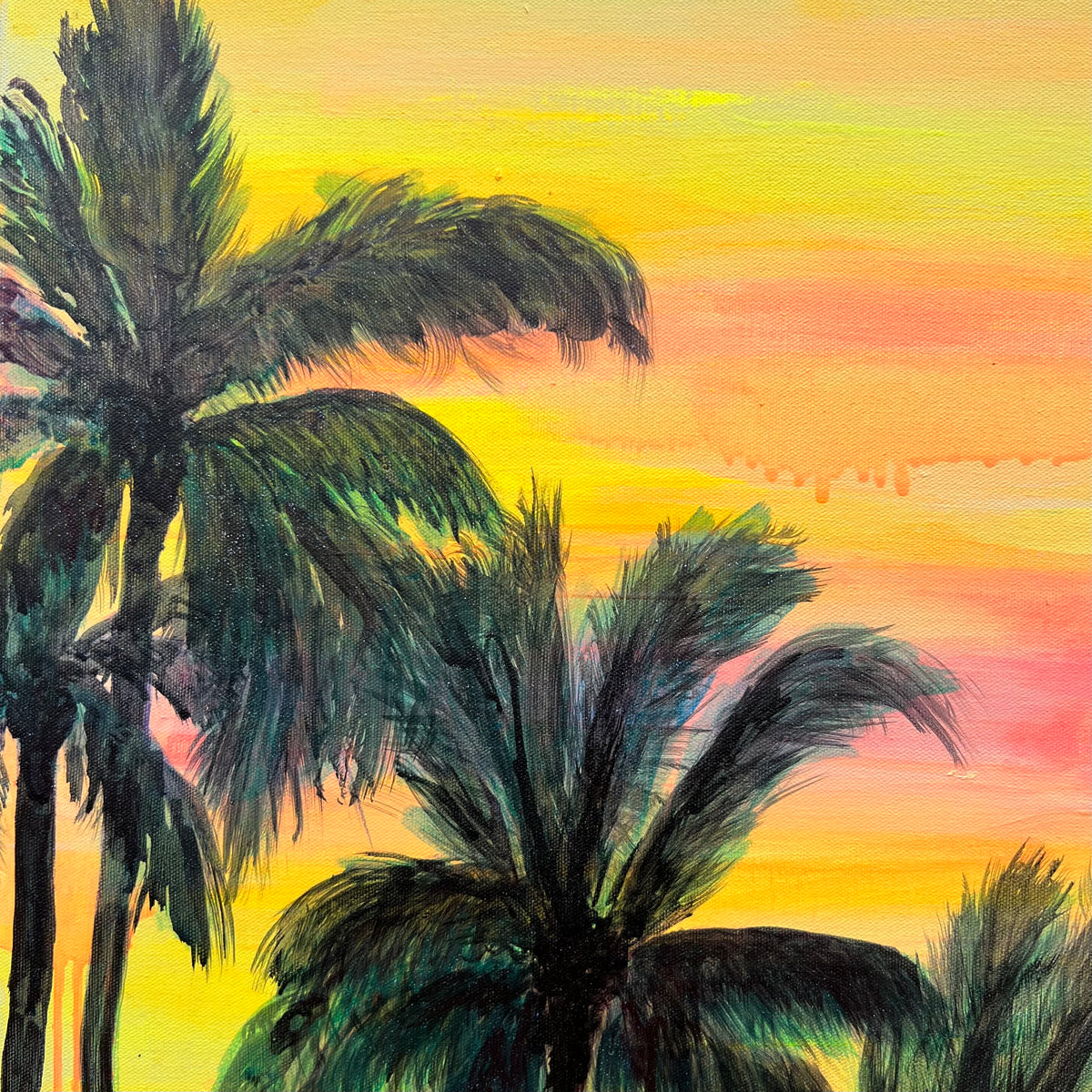 Palms In The Sunset Glow 66cm x 81cm