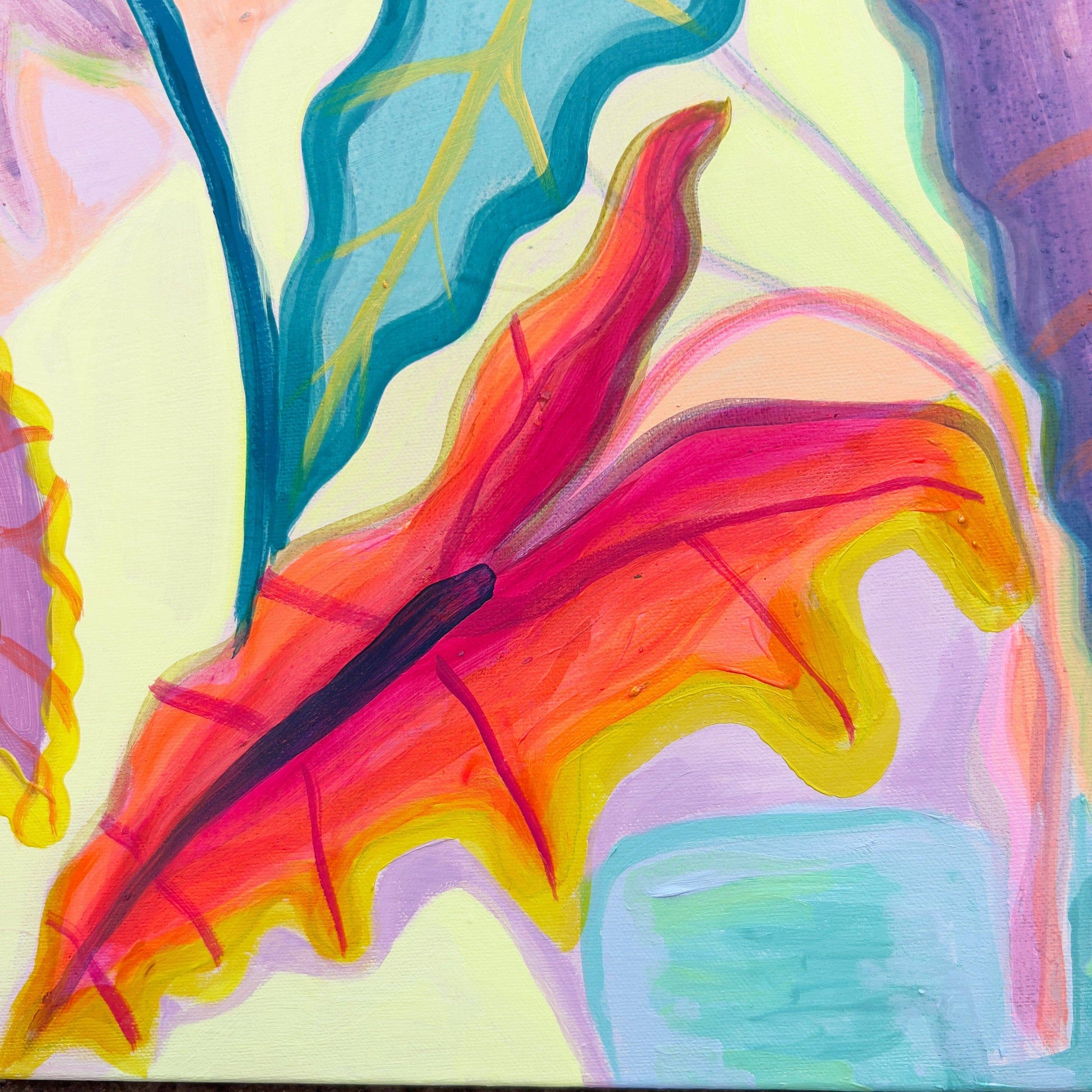 'The Yellow Shutter' 80cm x 80cm - Kathryn Sillince Artist