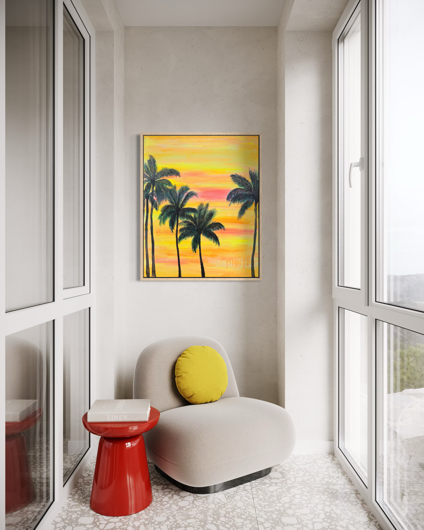 Palms In The Sunset Glow 66cm x 81cm