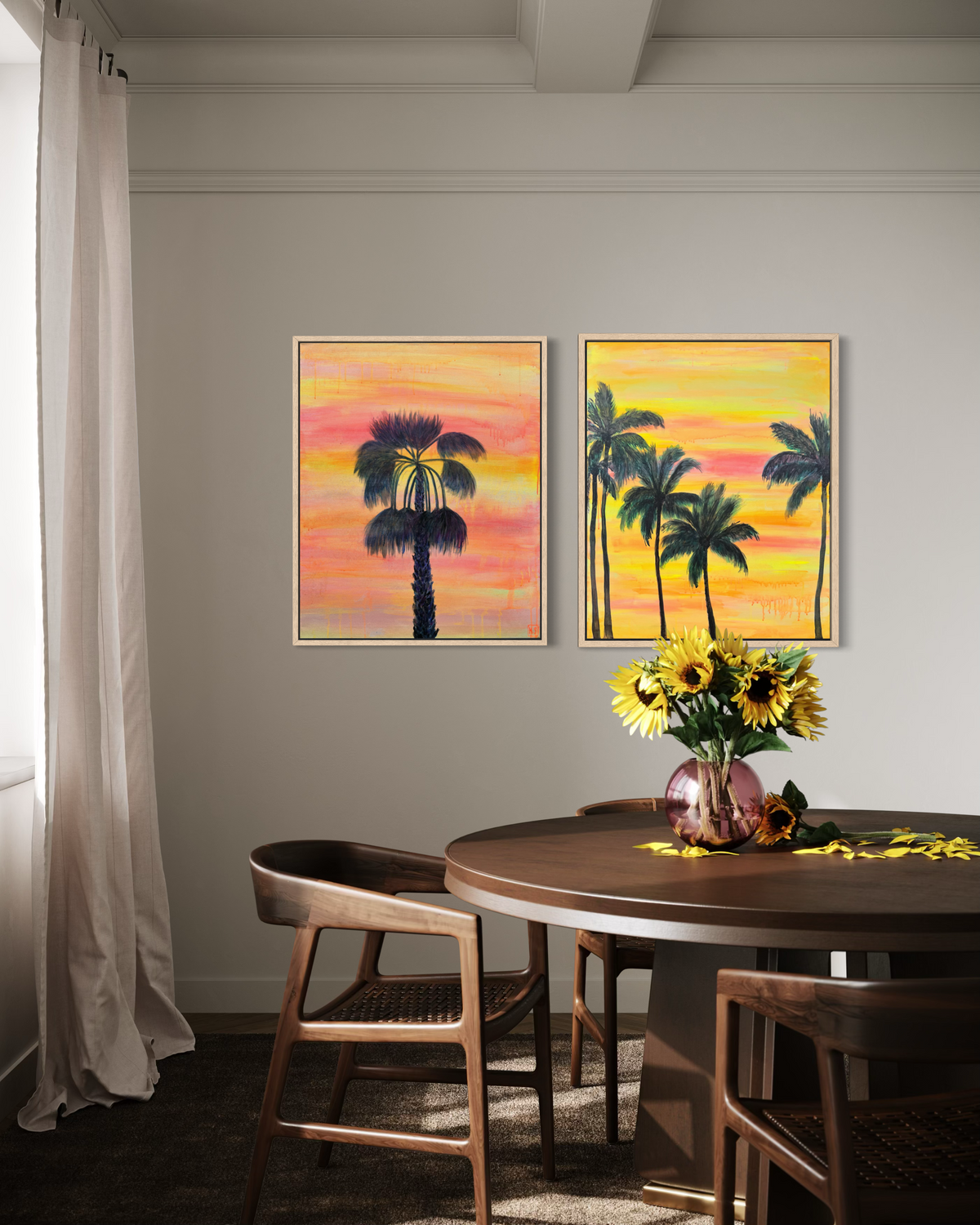 Palms In The Sunset Glow 66cm x 81cm