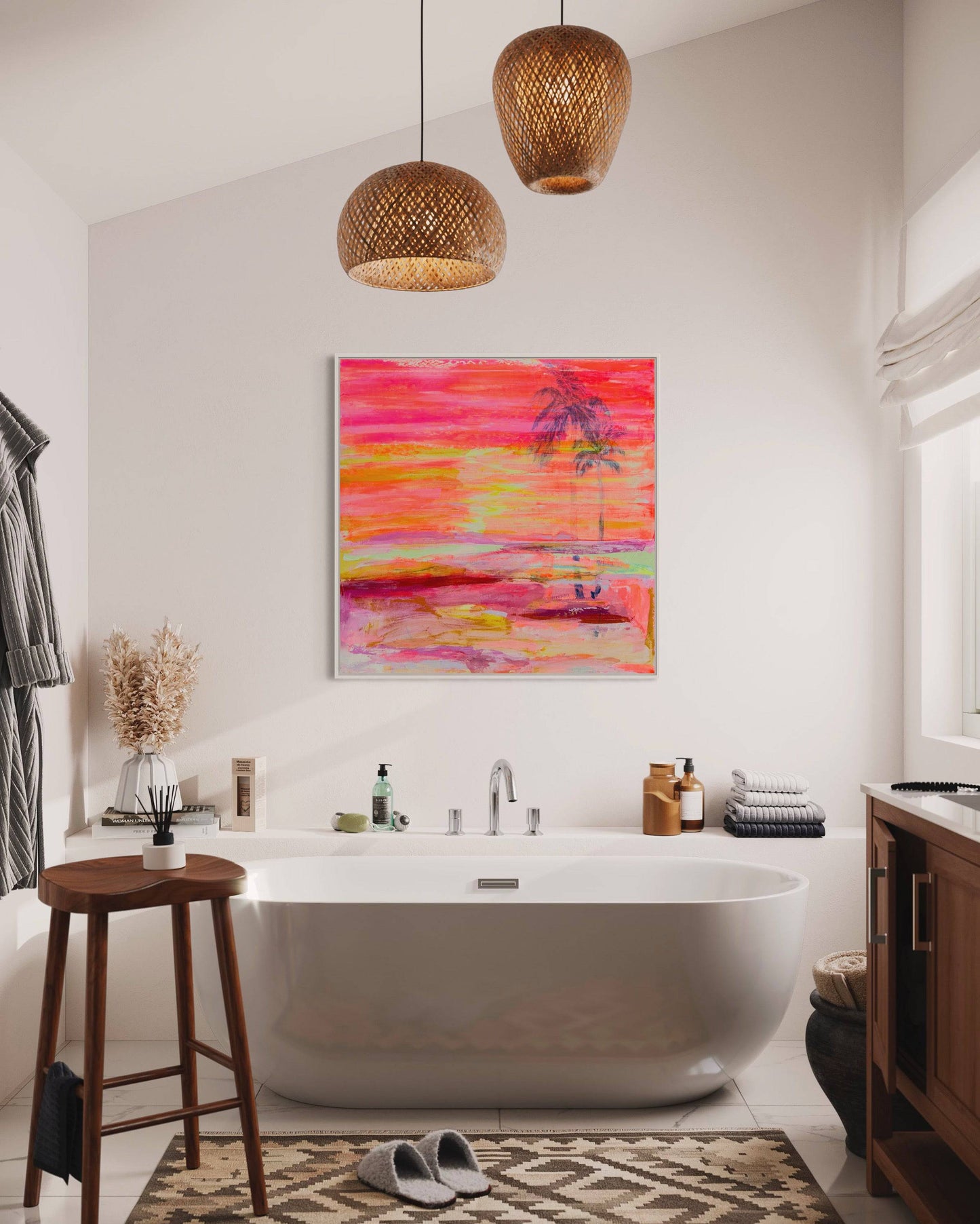 'Fleeting Sunglow'  90cm x 90cm - Kathryn Sillince Artist