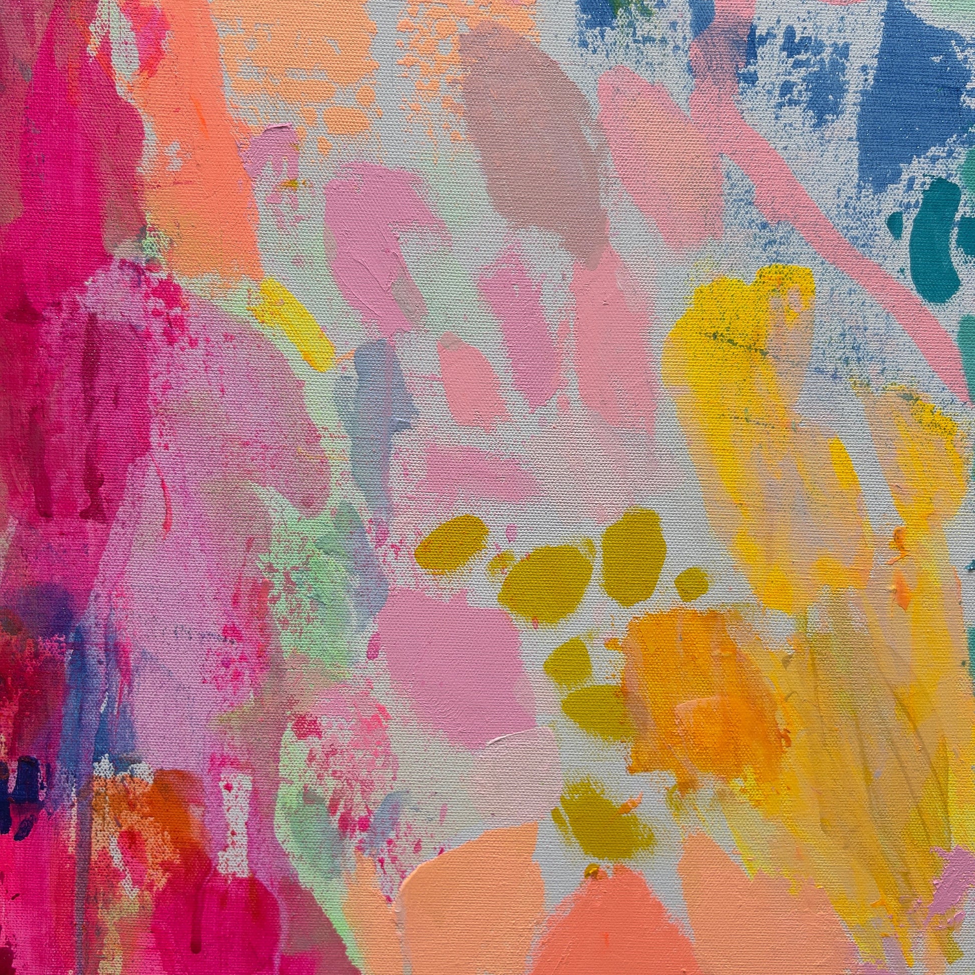 Leopards CAN Change Their Spots wall art by Kathryn Sillince, 90cm x 90cm, featuring a vibrant leopard print design.