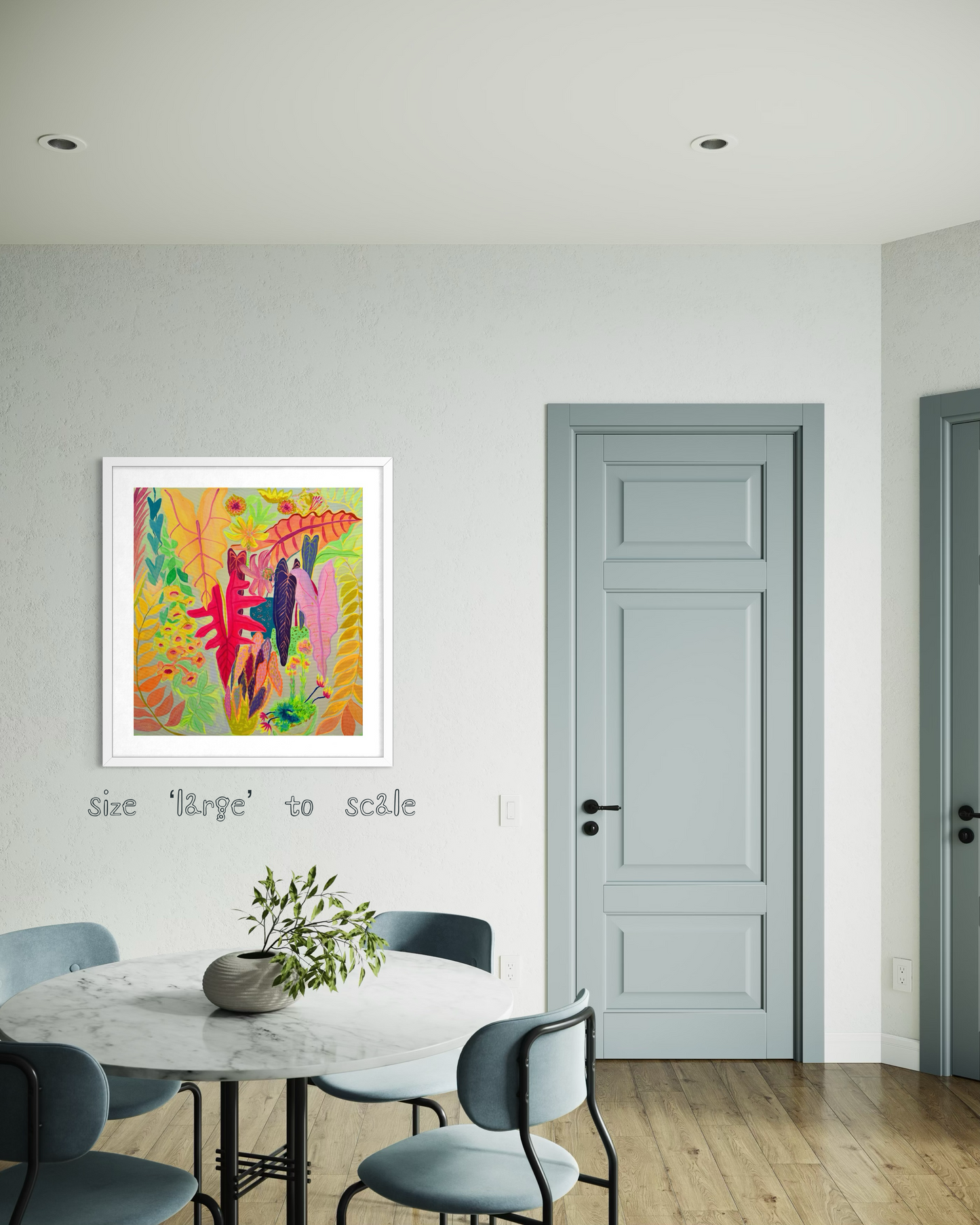 Colorful paper print titled "All Of My Favourites" by Kathryn Sillince Artist featuring vibrant abstract and floral designs.