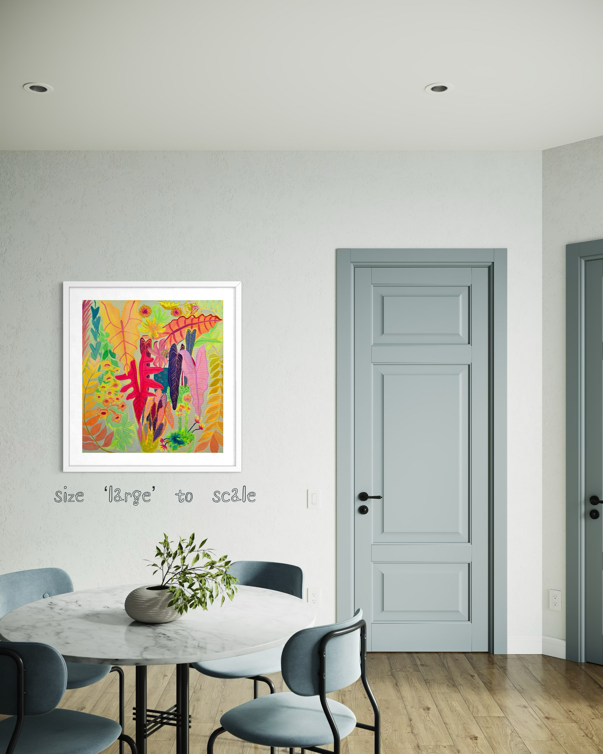 Colorful paper print titled "All Of My Favourites" by Kathryn Sillince Artist featuring vibrant abstract and floral designs.