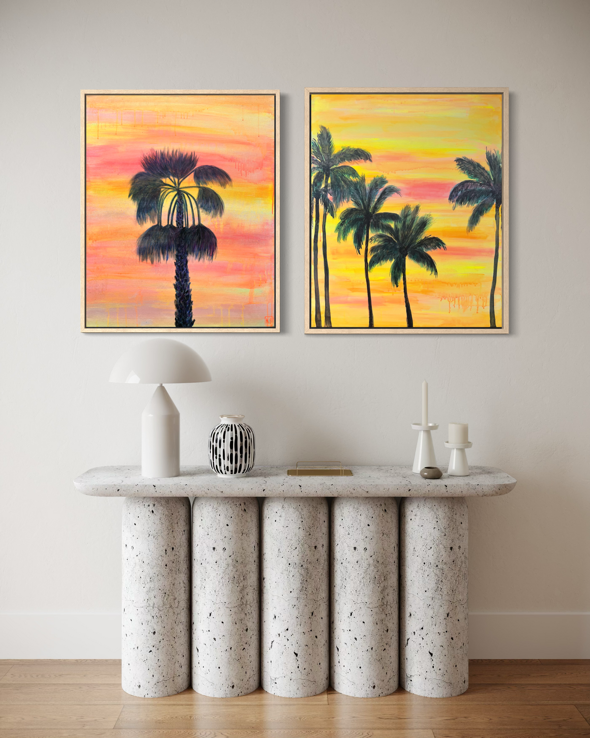 Palms In The Sunset Glow 66cm x 81cm