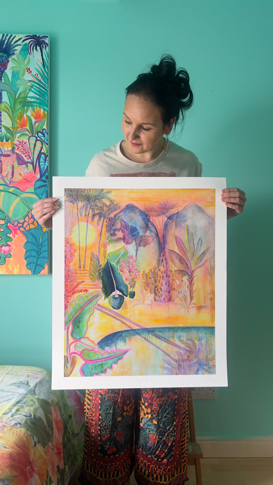 ‘Twilight Tropics’ paper print - Kathryn Sillince Artist