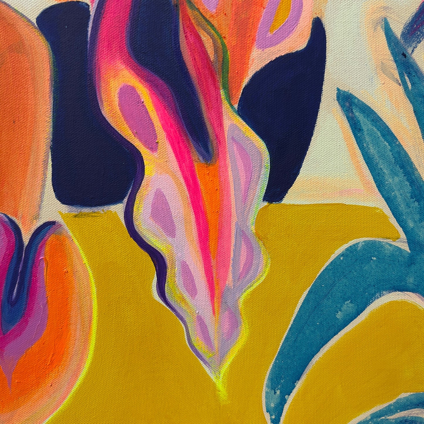 Alocasia Study V artwork by Kathryn Sillince, featuring detailed botanical illustration on a 61cm by 71cm canvas.
