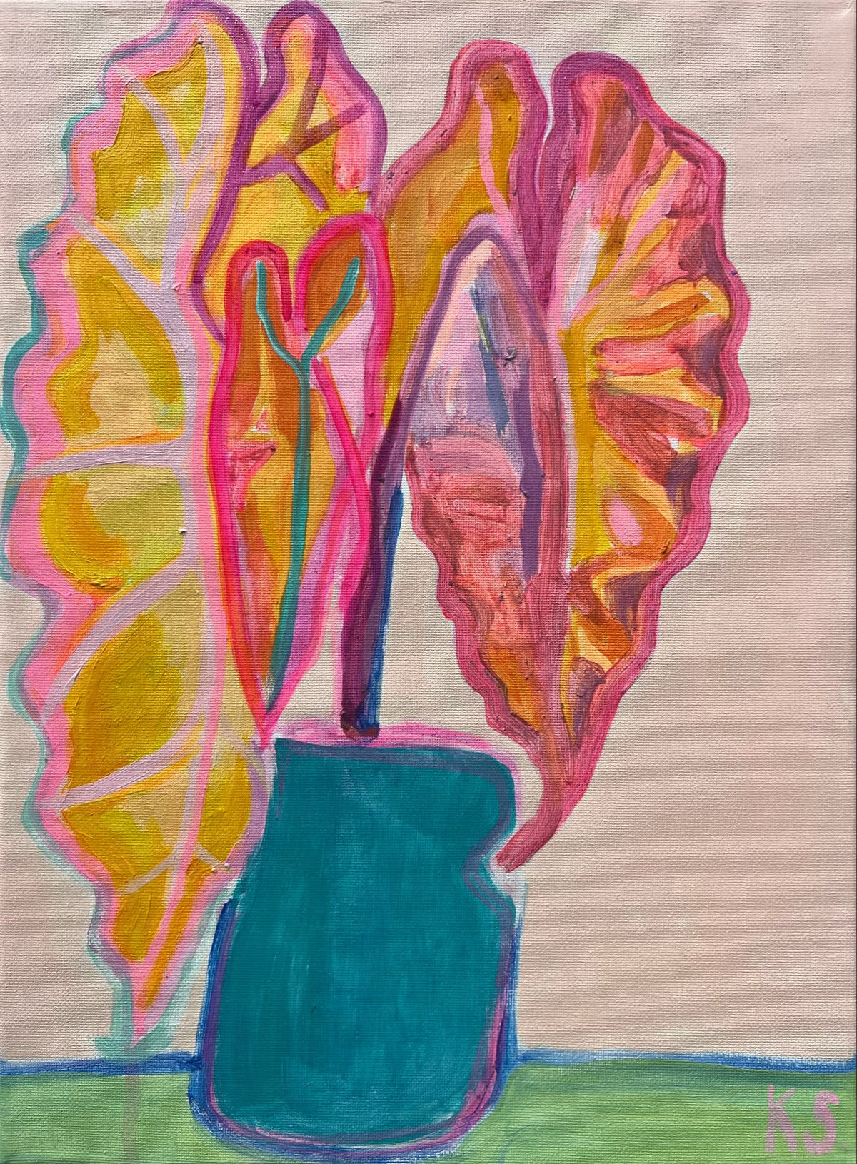 Living My Best Leaf: 4    30cm x 40cm