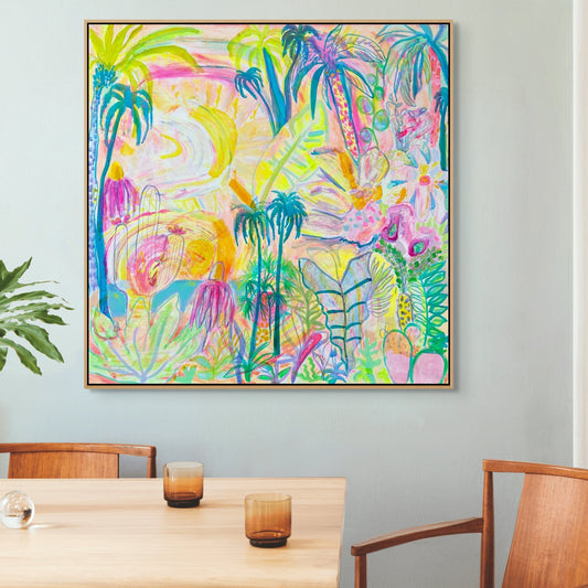 Colorful "Summer On My Mind" canvas print by Printumo featuring vibrant summer-themed artwork on a high-quality canvas.