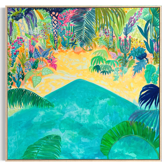 Beyond The Balcony 123cm x 123cm - Kathryn Sillince Artist