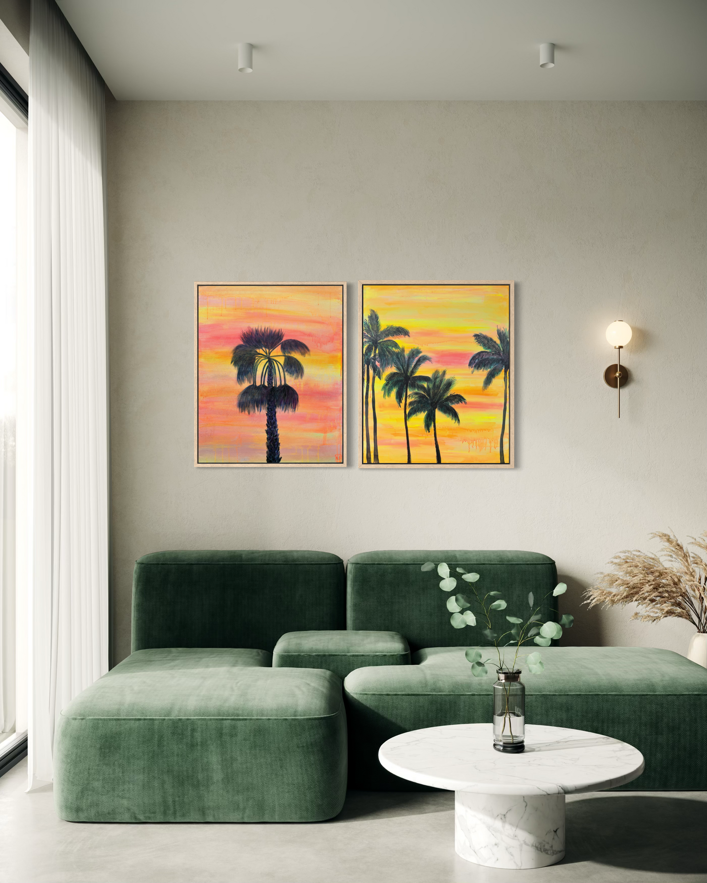 Palms In The Sunset Glow 66cm x 81cm