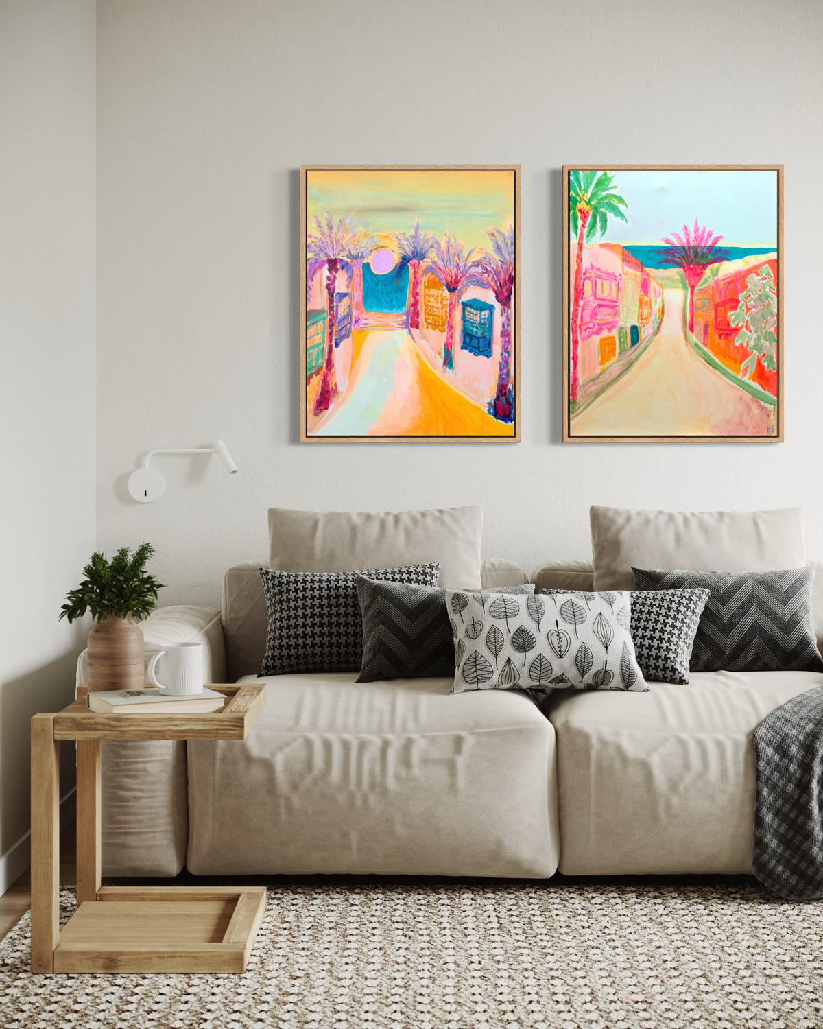 Rainbow Gallariji At Sundown 56cm x 72cm