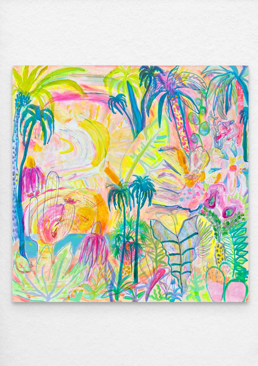 Summer On My Mind paper print by Kathryn Sillince Artist, featuring vibrant summer-themed artwork on high-quality paper.