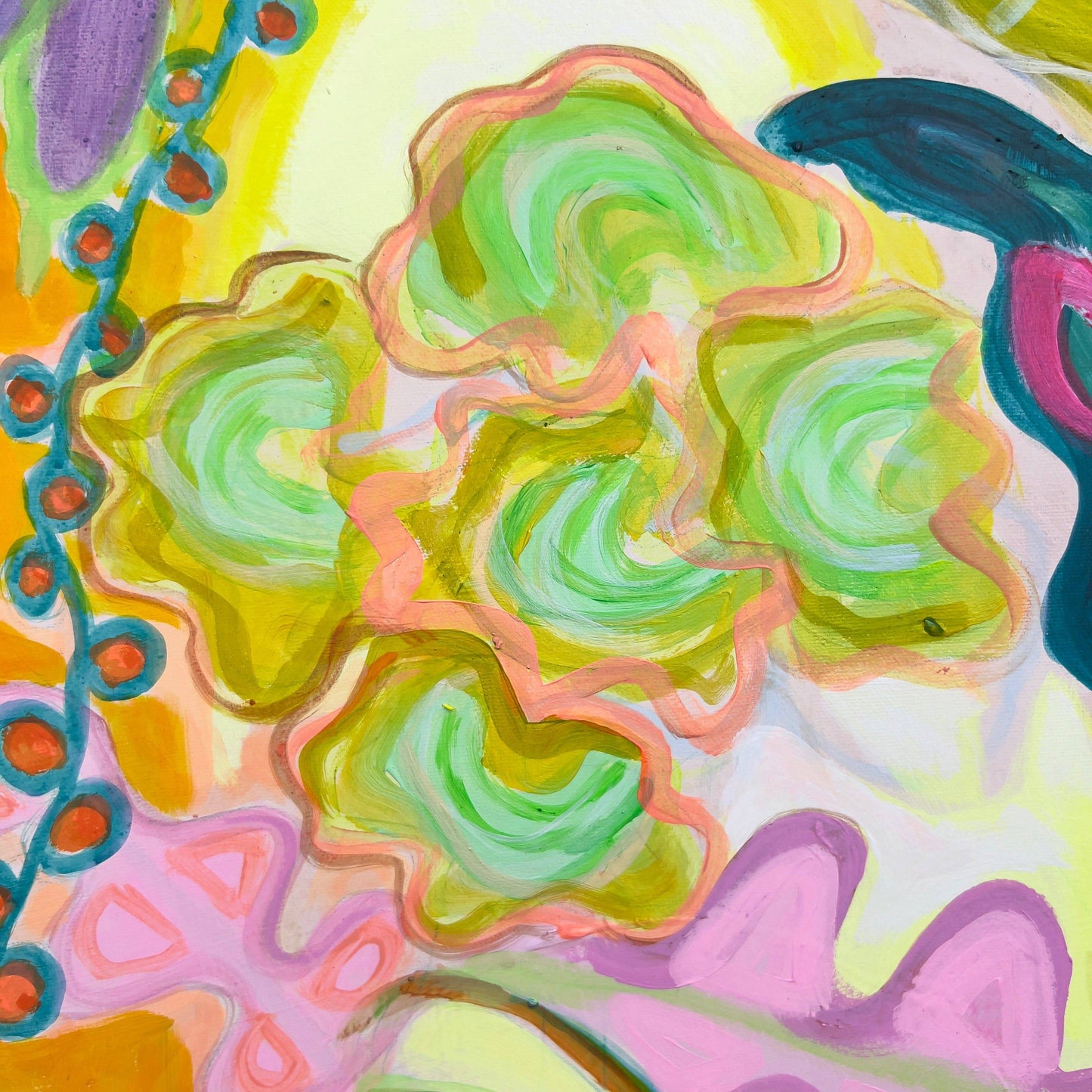 'The Yellow Shutter' 80cm x 80cm - Kathryn Sillince Artist