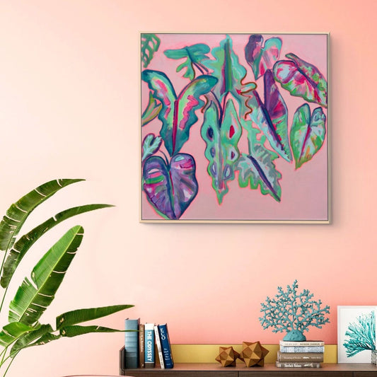 Alocasia Study lII  82cm x 82cm - Kathryn Sillince Artist