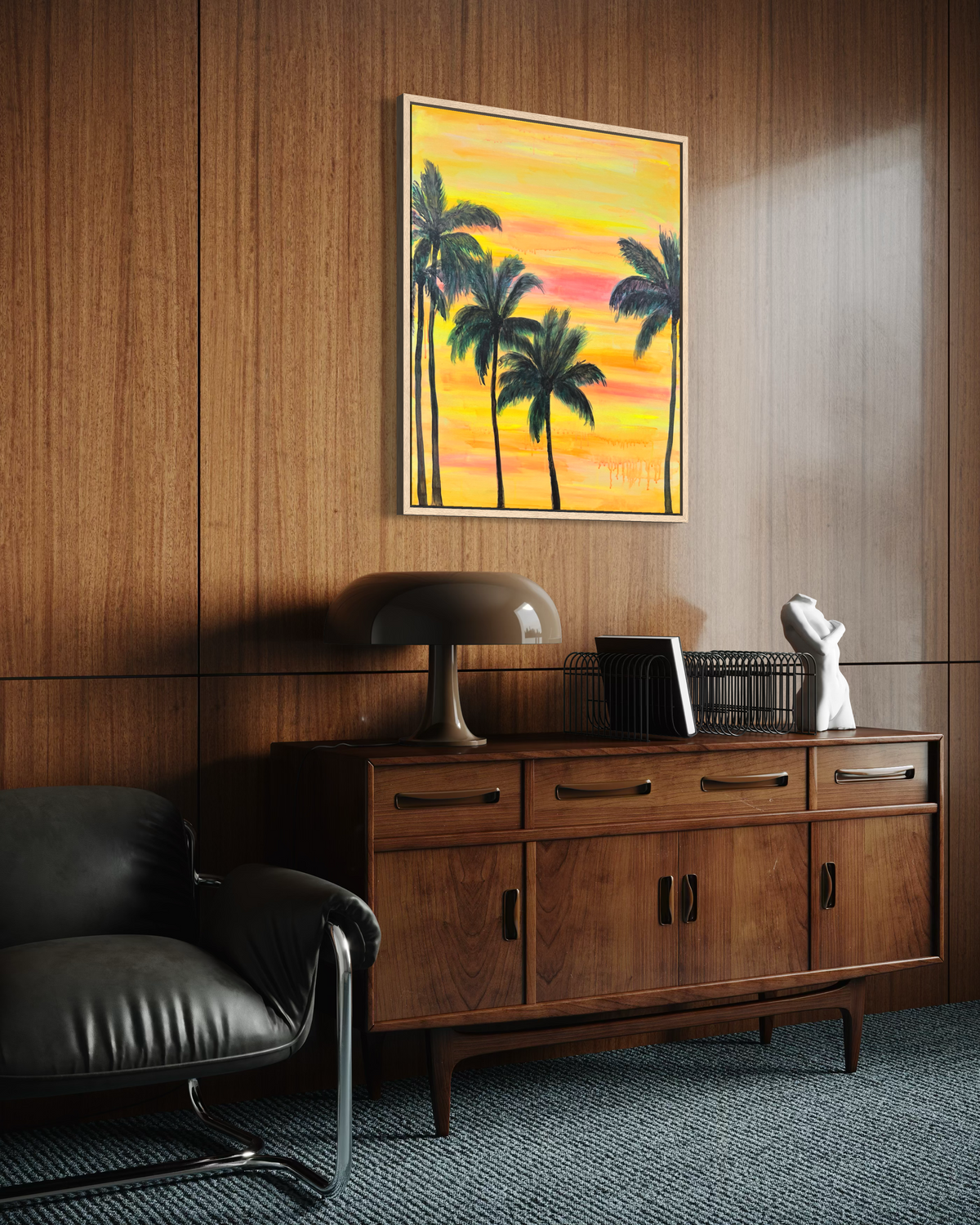 Palms In The Sunset Glow 66cm x 81cm