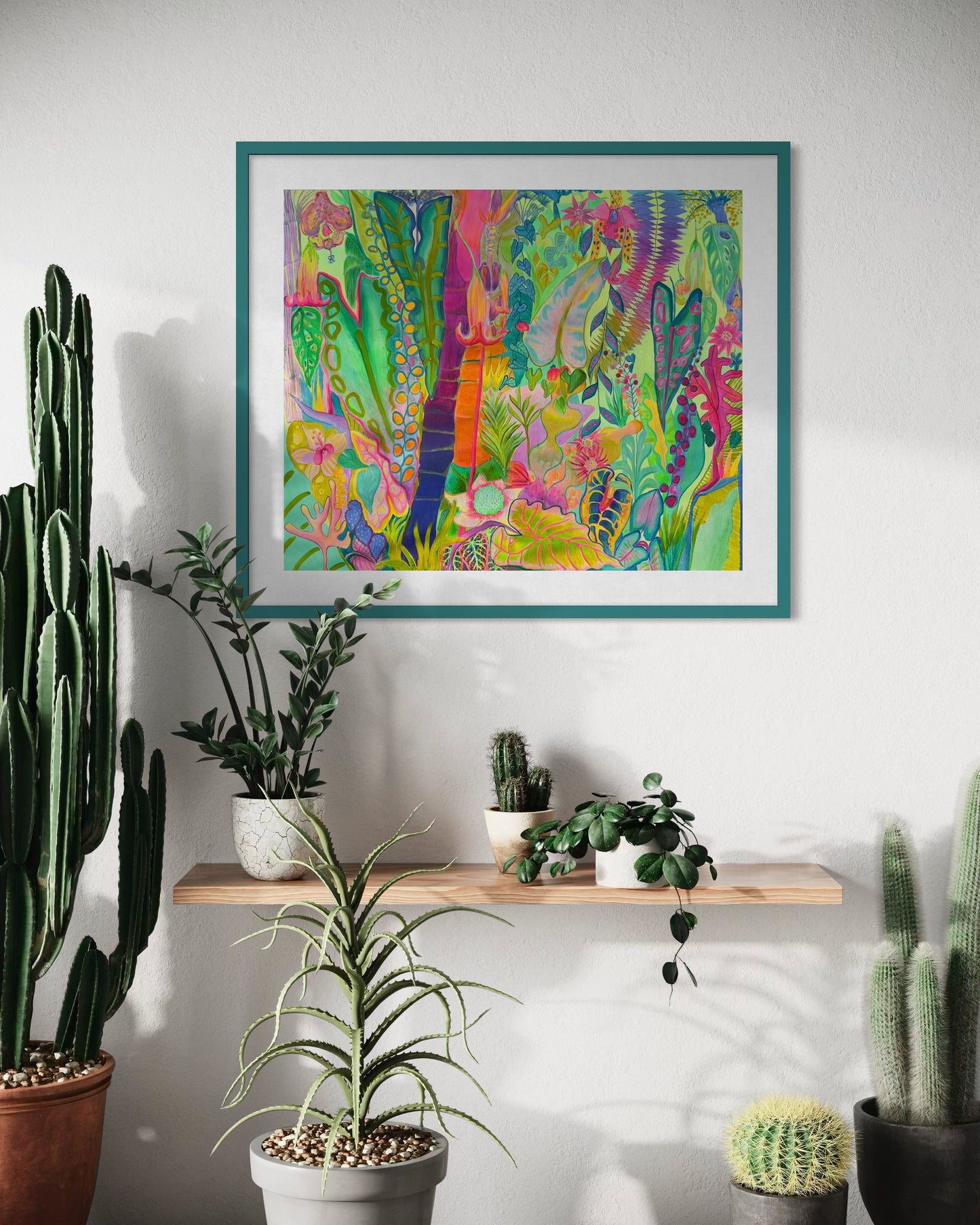 Equatorial Goldenhour paper print by Kathryn Sillince Artist, featuring vibrant sunset colors and detailed landscape scenery.