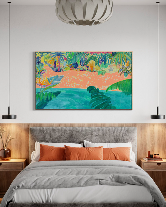 Pool Paradiso 153cm x 91cm - Kathryn Sillince Artist