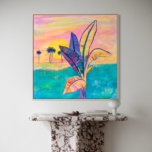 Between Sun And Sea  123cm x 123cm - Kathryn Sillince Artist