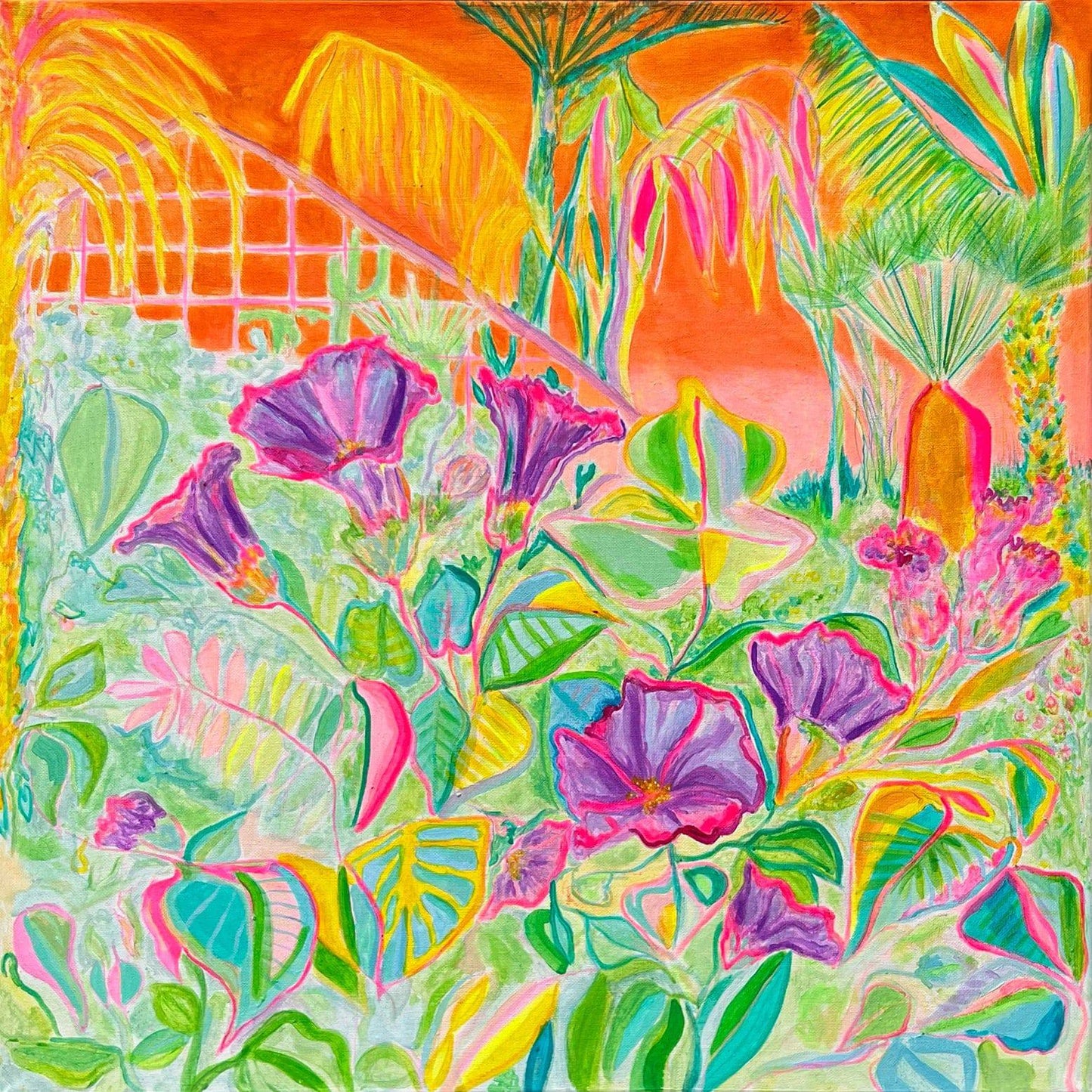 'Apocalyptic Fanfare'  61cm x 61cm - Kathryn Sillince Artist