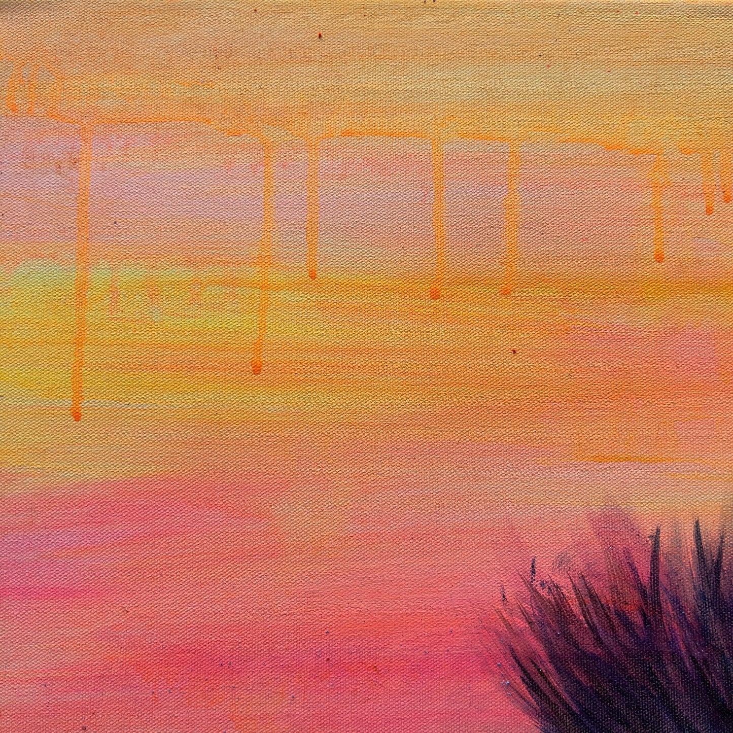 Sunset Solitude art print by Kathryn Sillince featuring a serene sunset scene in 66cm by 81cm size.