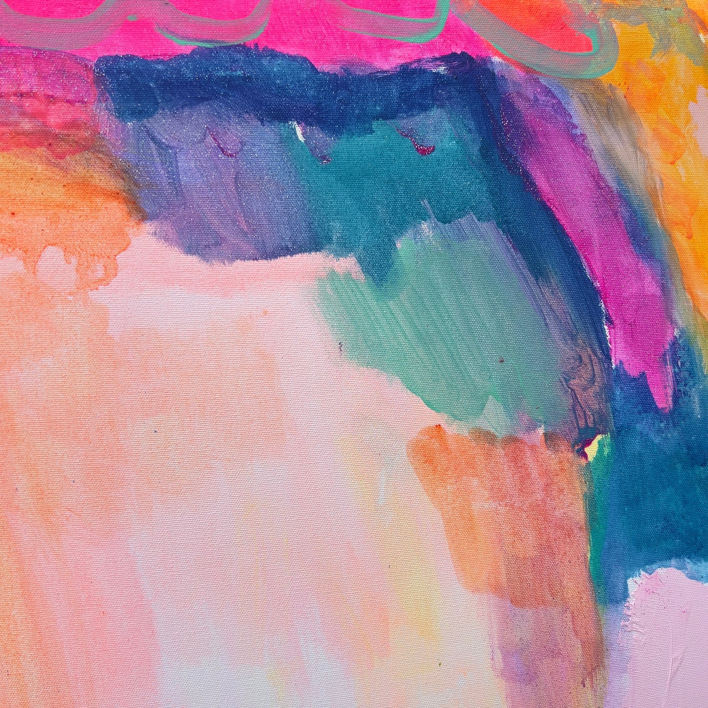 So Many Things To Look Forward To  90cm x 90cm - Kathryn Sillince Artist