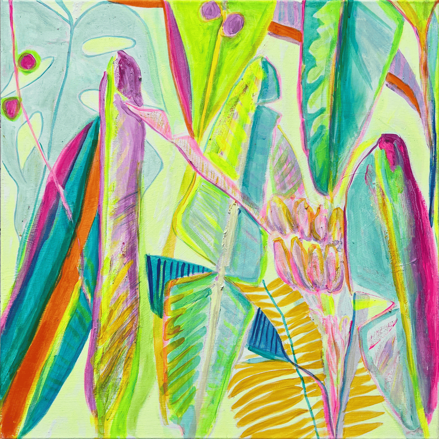 'Citrus Banana'  56cm x 56cm - Kathryn Sillince Artist