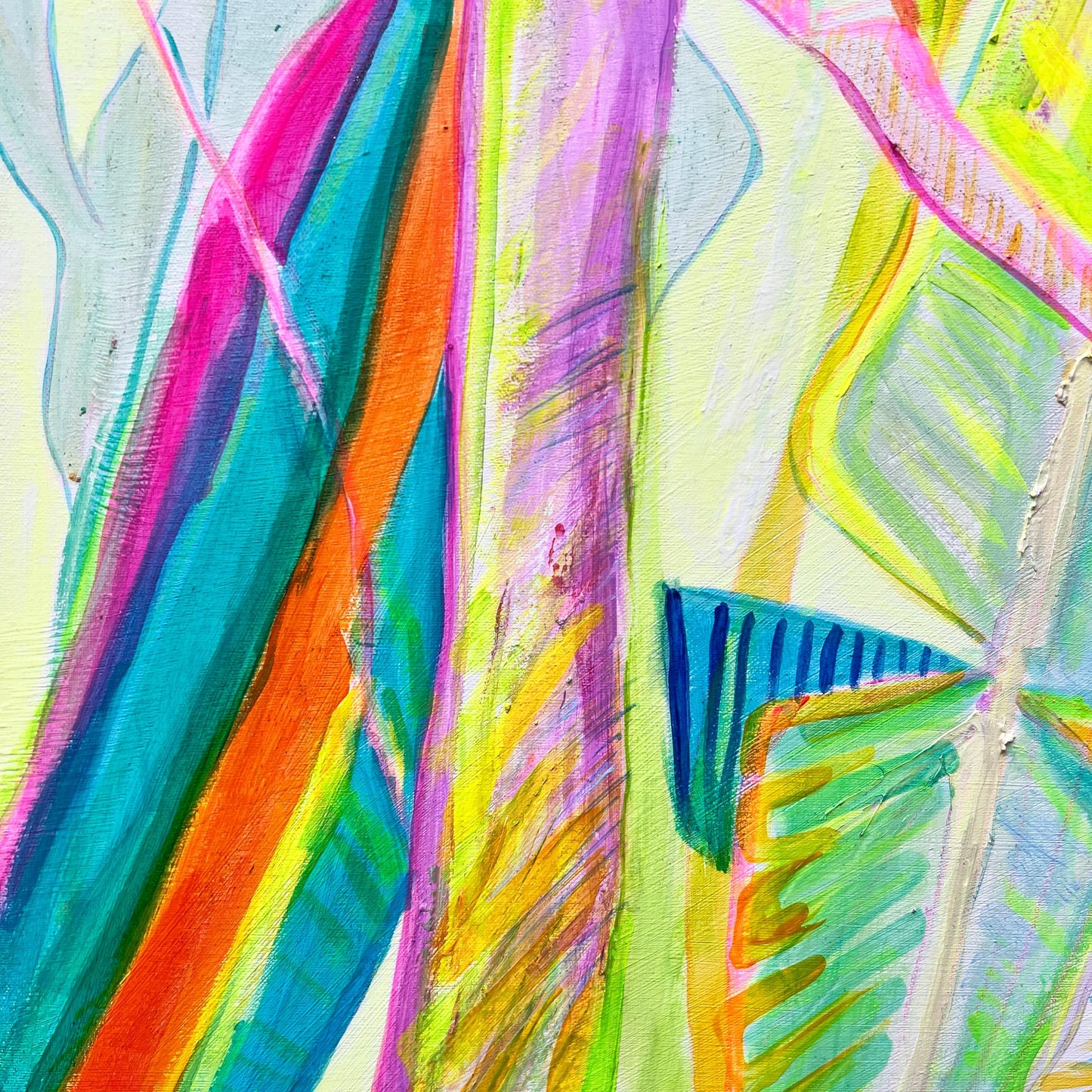 'Citrus Banana'  56cm x 56cm - Kathryn Sillince Artist