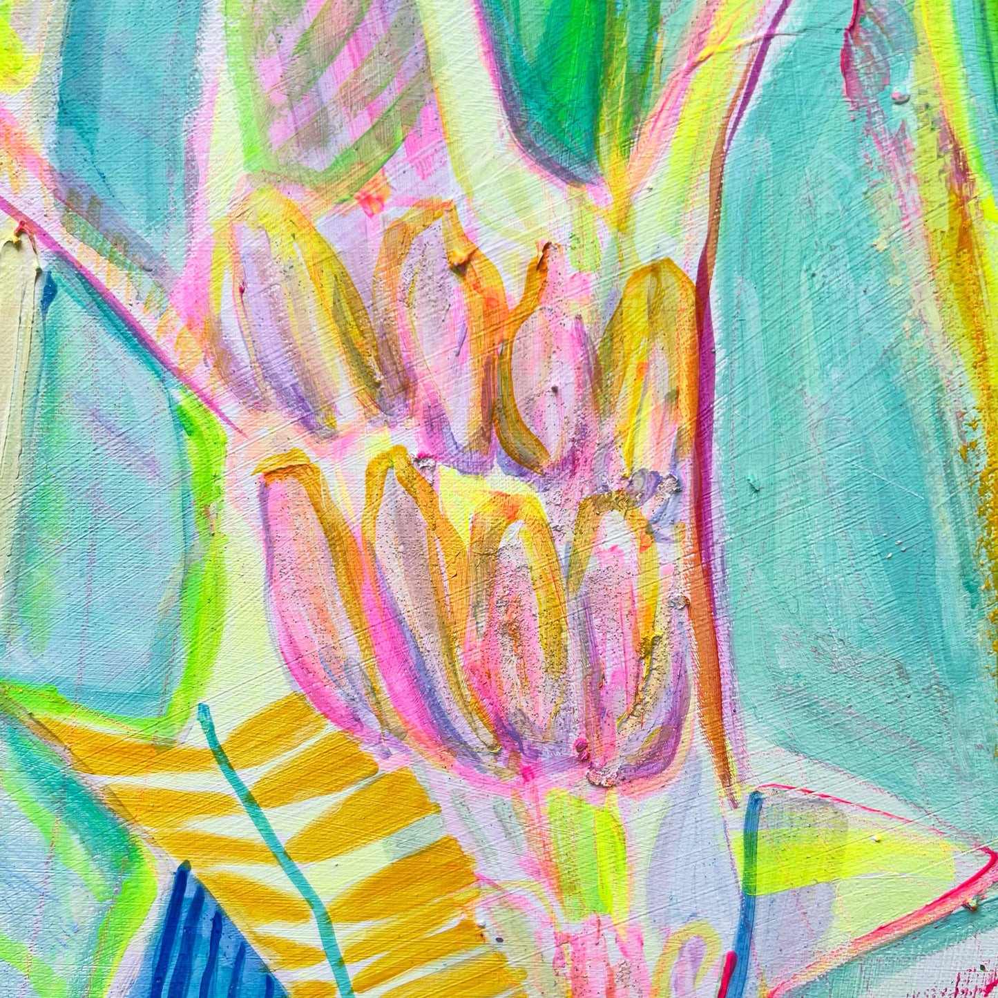 'Citrus Banana'  56cm x 56cm - Kathryn Sillince Artist