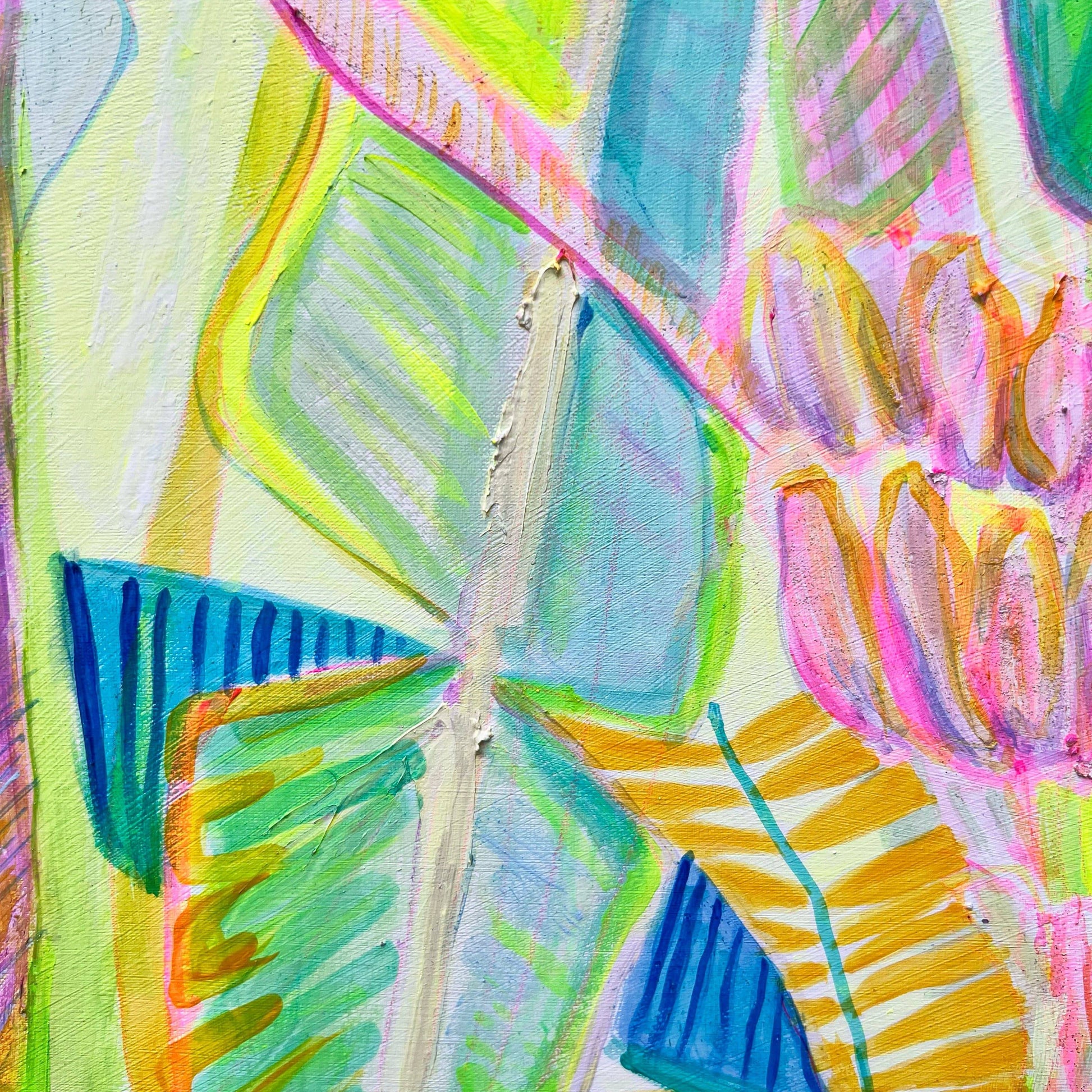 'Citrus Banana'  56cm x 56cm - Kathryn Sillince Artist