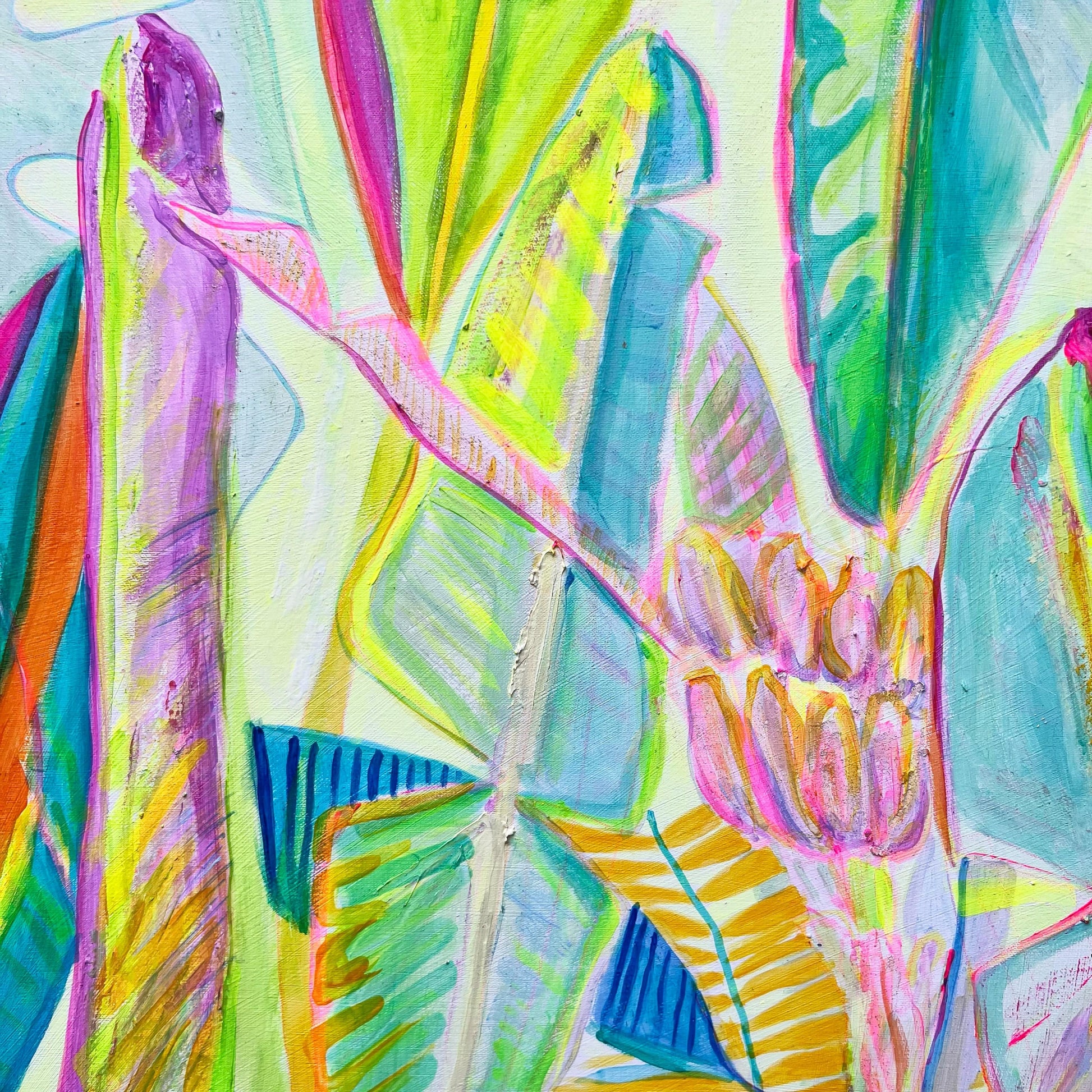 'Citrus Banana'  56cm x 56cm - Kathryn Sillince Artist